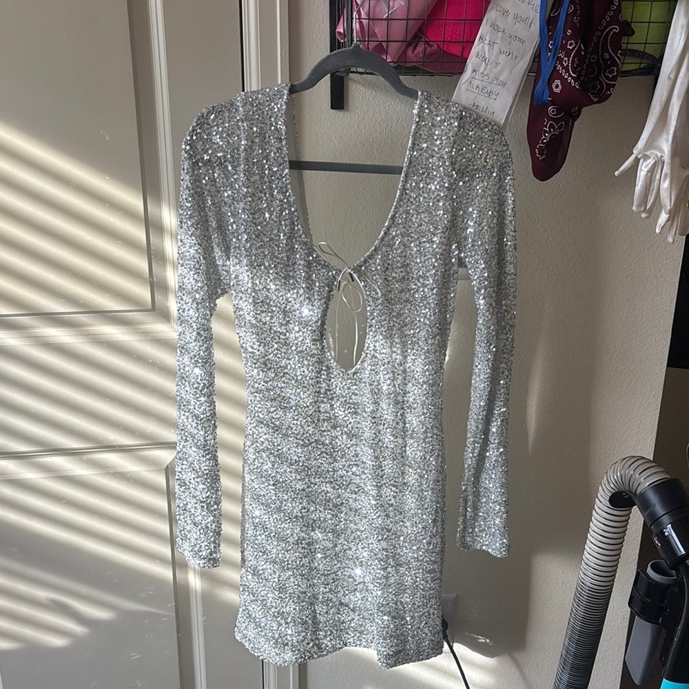 Pepper mayo- Starstruck Siren Sequin Mini Dress